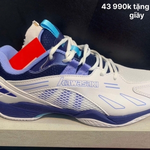 Giày cầu lông Kawasaki Chính Hãng Trắng Navy